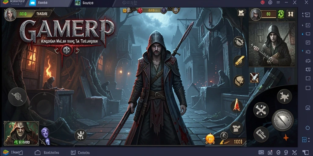 Screenshot menampilkan suasana menyeramkan saat menjelajahi ruangan gelap.