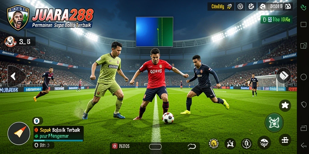 Tampilan screenshot gameplay JUARA288 yang menampilkan aksi seru di lapangan.