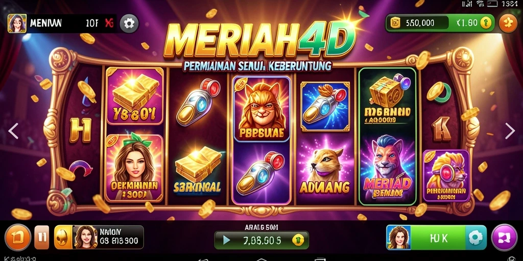 Tampilan gameplay Slot yang menarik dan penuh warna dari MERIAH4D.
