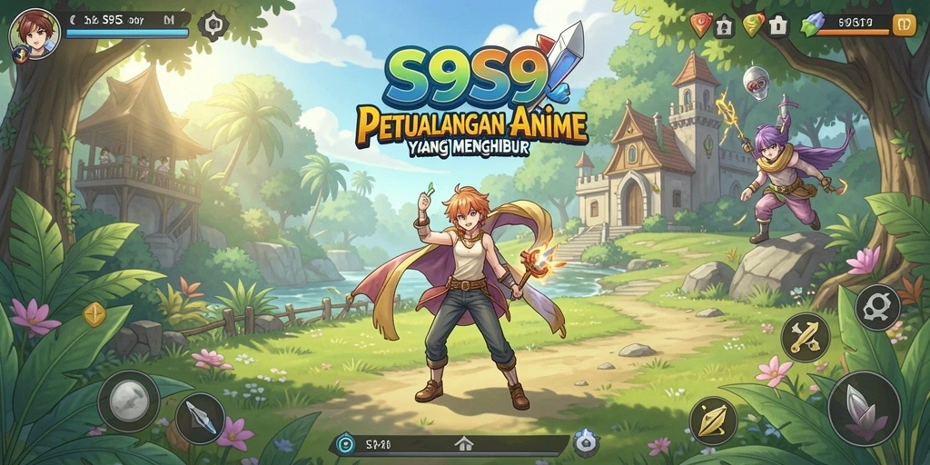 Screenshot S9S9 menampilkan aksi bertempur yang mendebarkan di dunia anime.