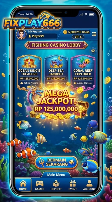 Tampilan antarmuka yang menarik dari aplikasi fixplay666.